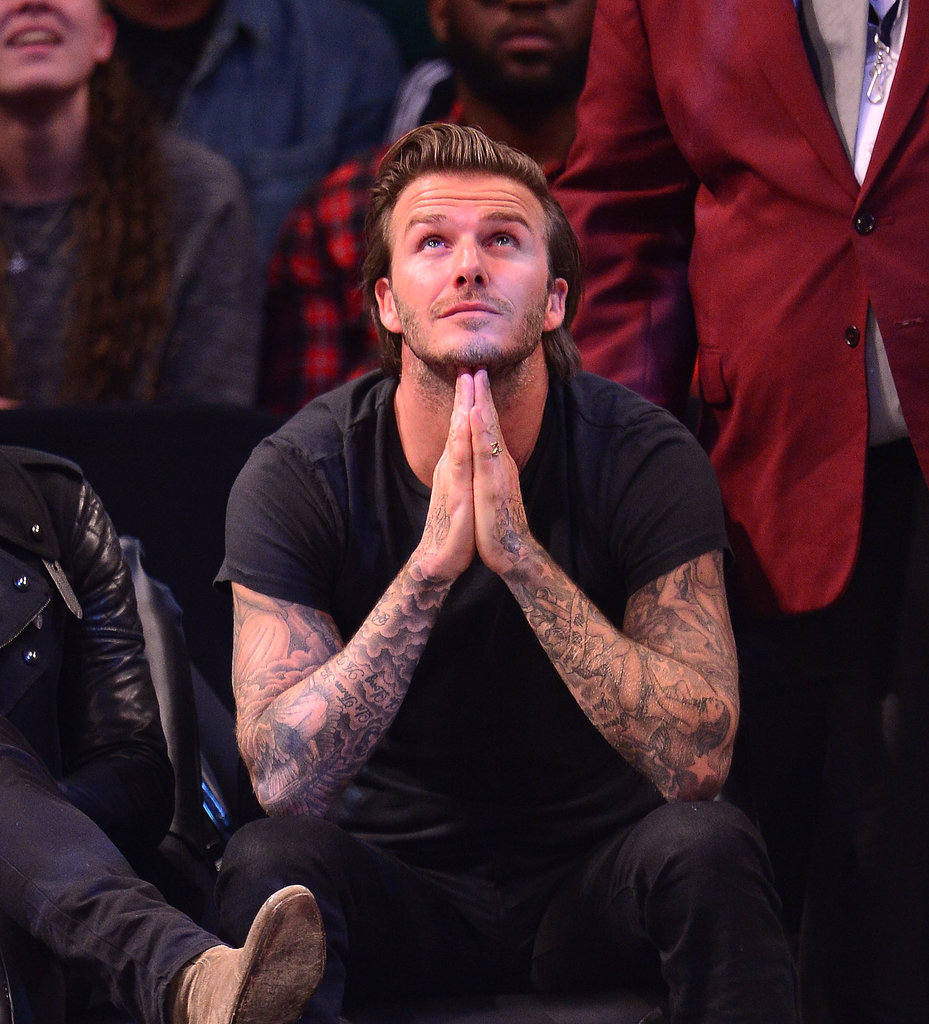 David Beckham was wishing and hoping for the game to go his way when the Miami Heat and Brooklyn Nets when head to head in November 2013.
David Beckham was wishing and hoping for the game to go his way when the Miami Heat and Brooklyn Nets when head to head in November 2013.