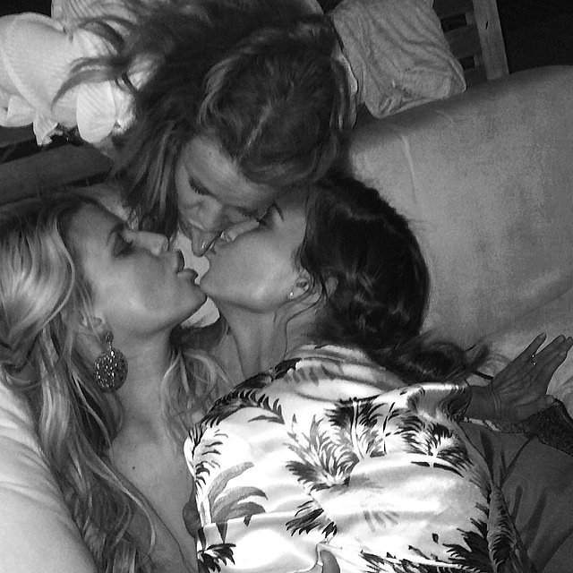 Jessica smooched Odette Annable and Stephanie Pearson.
Source: Instagram user jessicasimpson Jessica smooched Odette Annable and Stephanie Pearson.
Source: Instagram user jessicasimpson