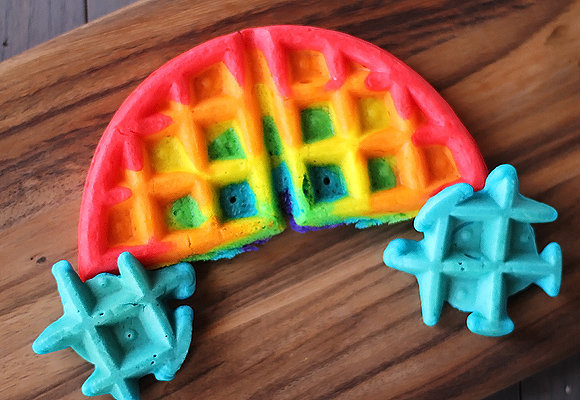 Rainbow Waffles Rainbow Waffles