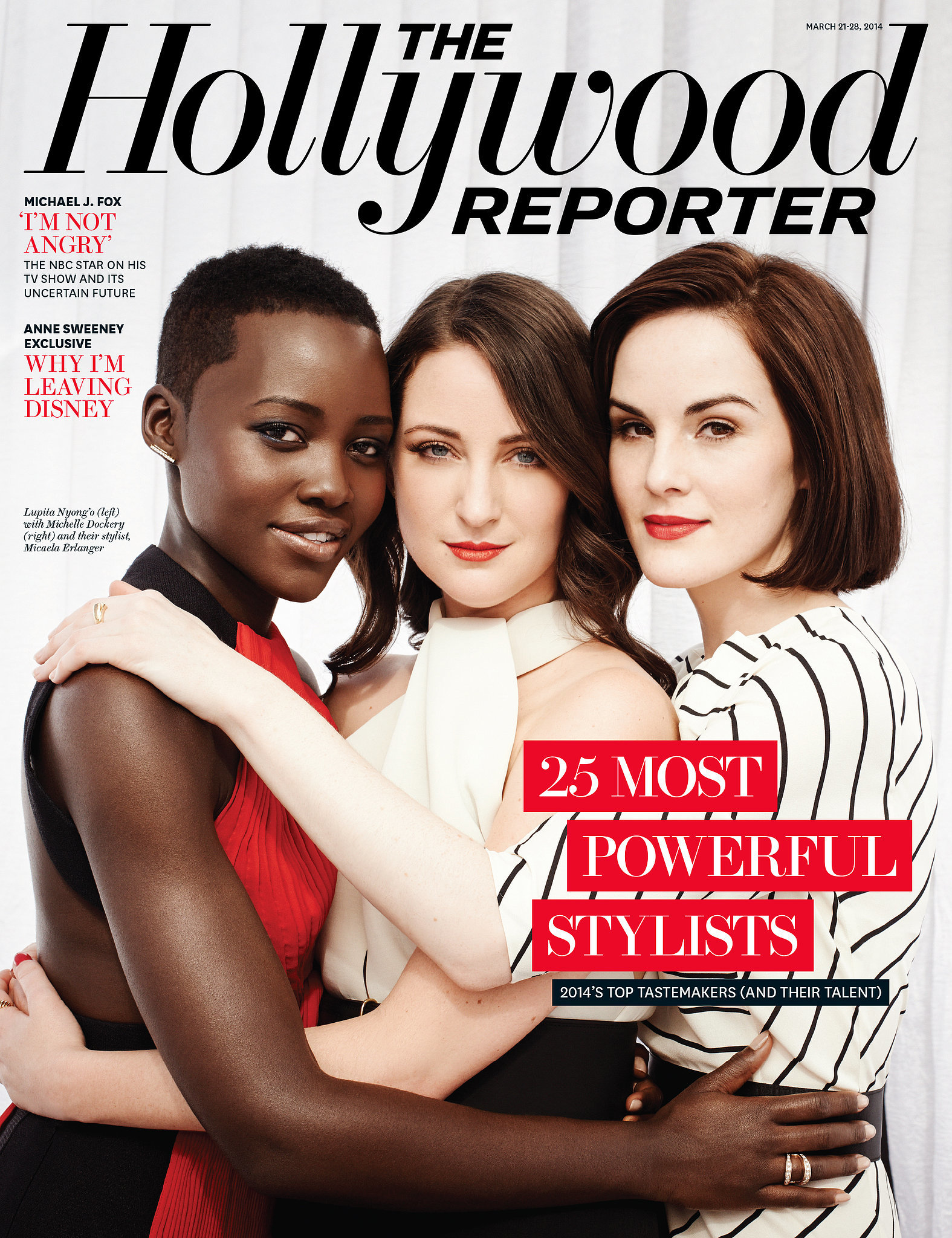 Lupita Nyong'o, Micaela Erlanger, and Michelle Dockery