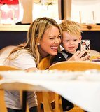 Hilary Duff & Luca Smile For A Selfie Hilary Duff & Luca Smile For A Selfie