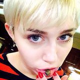 Miley Cyrus Gets a Cat Tattoo on Her Lip | Photos Miley Cyrus Gets a Cat Tattoo on Her Lip | Photos