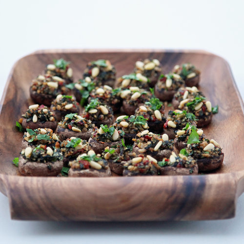Stuffed Mushrooms With Arugula, Walnuts, and Sun-Dried Tomatoes Stuffed Mushrooms With Arugula, Walnuts, and Sun-Dried Tomatoes