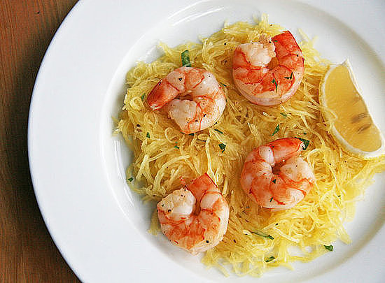 Roasted Shrimp Over Spaghetti Squash Roasted Shrimp Over Spaghetti Squash