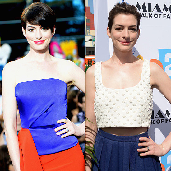 Do You Prefer Anne Hathaway's Daytime or Night-Out Pixie Style? Do You Prefer Anne Hathaway's Daytime or Night-Out Pixie Style?