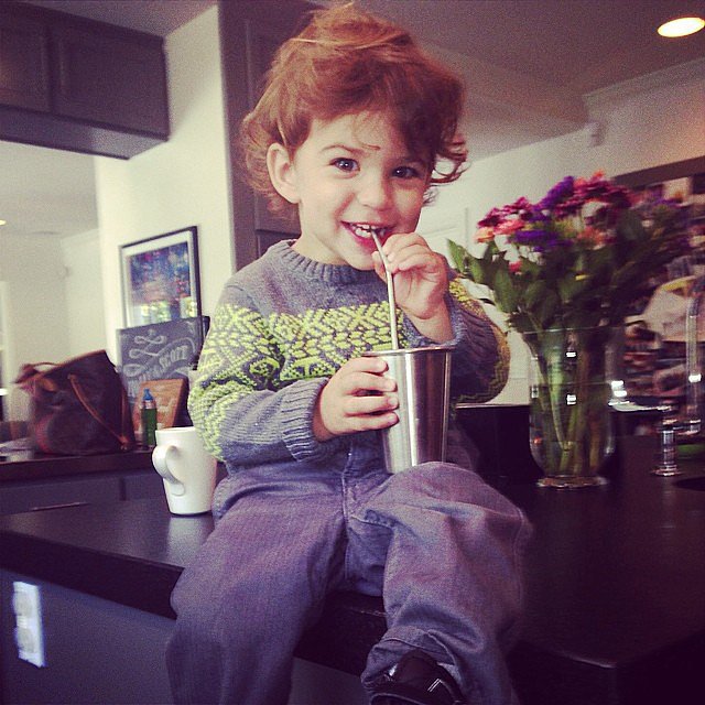 Brooks Stuber enjoyed a glass of almond milk sprinkled with cocoa with his mom, Molly Sims.
Source: Instagram user mollybsims
Brooks Stuber enjoyed a glass of almond milk sprinkled with cocoa with his mom, Molly Sims.
Source: Instagram user mollybsims