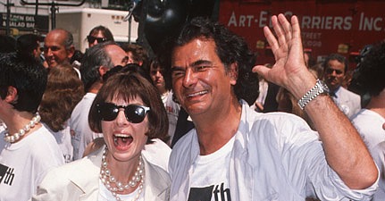July 1990: Wearing a t-shirt and having a grand old time at 7th On Sale with Patrick Demarchelier. July 1990: Wearing a t-shirt and having a grand old time at 7th On Sale with Patrick Demarchelier.