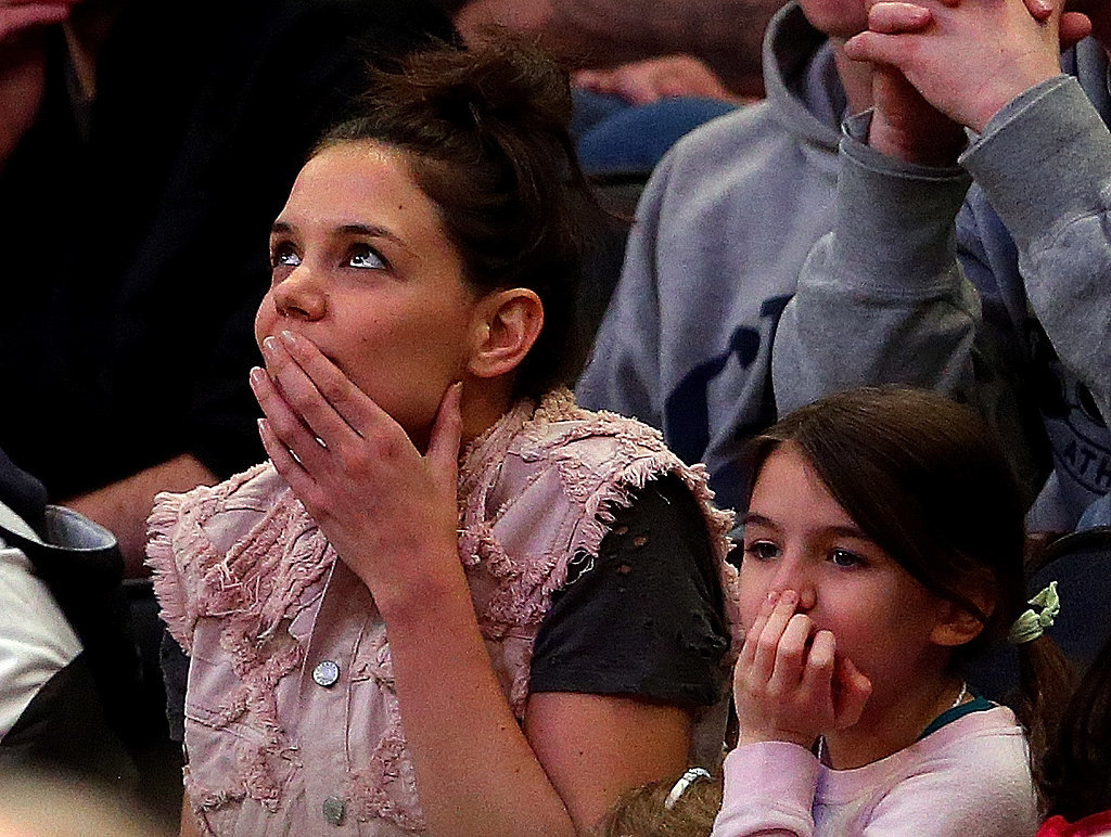 Katie and Suri Get Animated on a Mother-Daughter March Madness Date Katie and Suri Get Animated on a Mother-Daughter March Madness Date