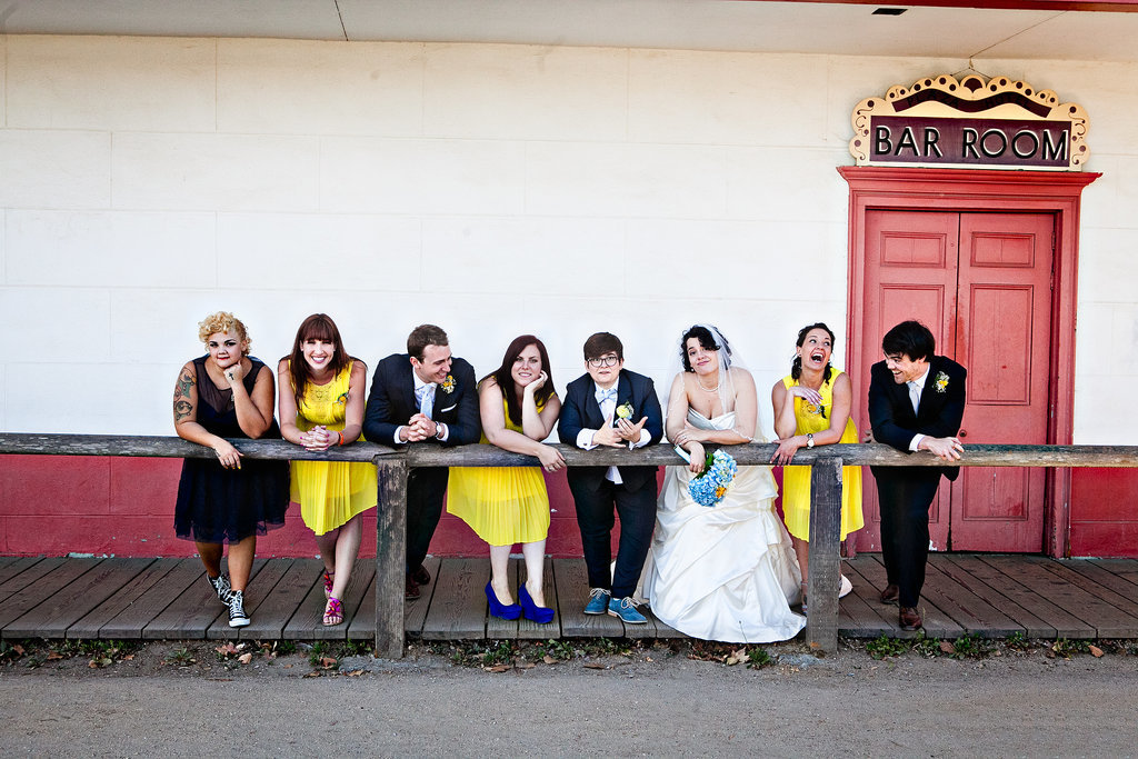 "We requested that the bridal party wear whatever shoes they wanted, so they could show off their personalities. The ladies ranged from Converse to four-inch platforms, but oddly enough, the two men bought the same pair of shoes — totally by accident."
Photo by G Aranow Photography
"We requested that the bridal party wear whatever shoes they wanted, so they could show off their personalities. The ladies ranged from Converse to four-inch platforms, but oddly enough, the two men bought the same pair of shoes — totally by accident."
Photo by G Aranow Photography