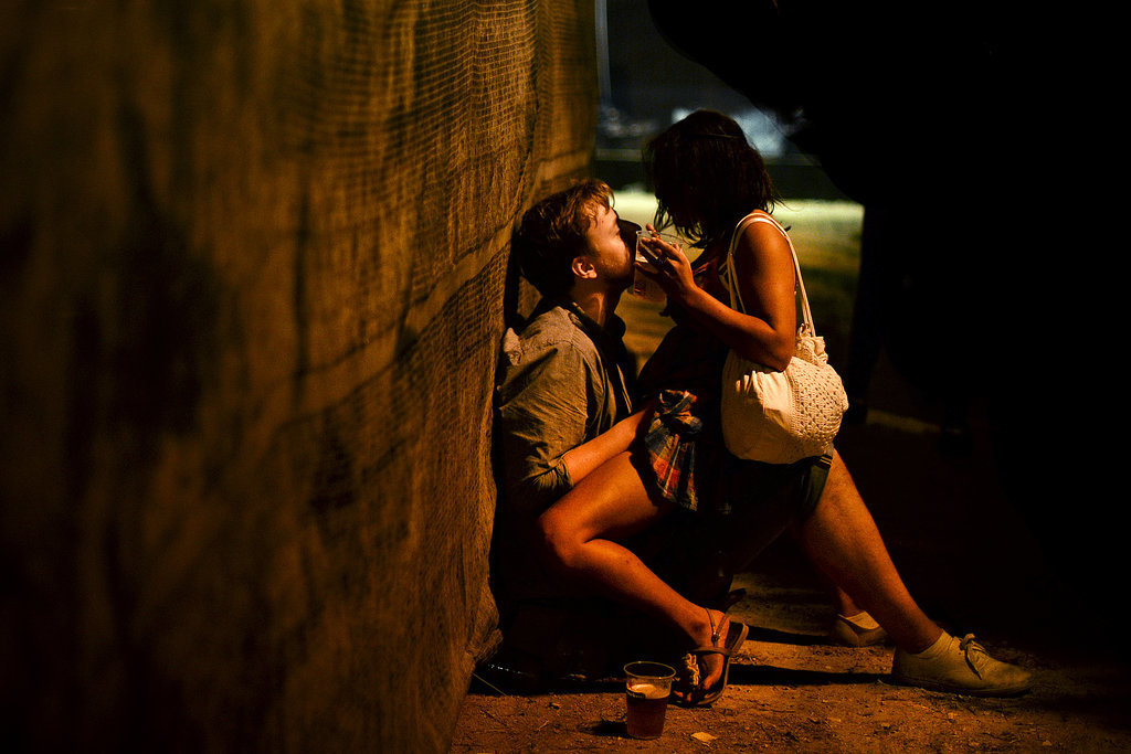 A couple had a moment together at a music festival in Portugal.
A couple had a moment together at a music festival in Portugal.