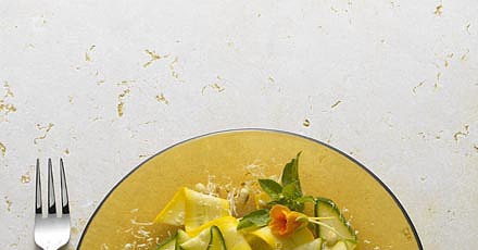 Inspired Side: Salad With Zucchini & Pecorino Inspired Side: Salad With Zucchini & Pecorino