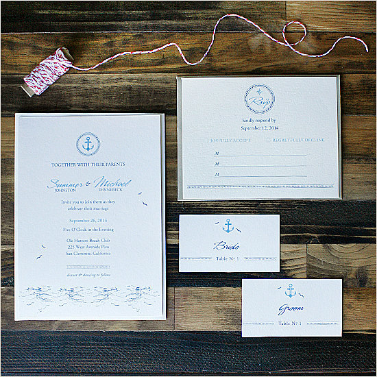 Nautical Wedding Invitation Nautical Wedding Invitation