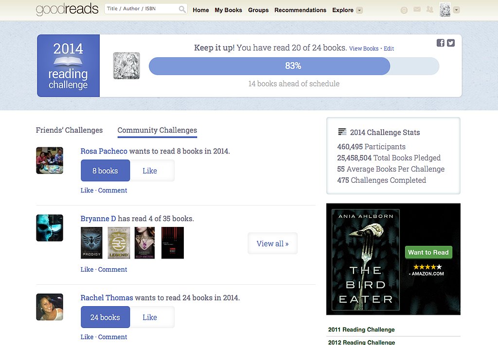 You don't want to reread books because they won't count toward your Goodreads goal. You don't want to reread books because they won't count toward your Goodreads goal.