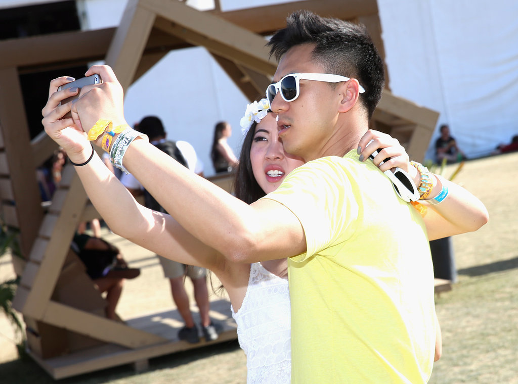 A couple took a selfie at Indio's Coachella.
A couple took a selfie at Indio's Coachella.