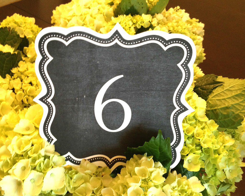 Chalkboard Table Numbers Chalkboard Table Numbers