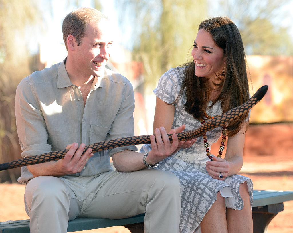 In April 2014, Kate gave Prince William the look of love while they visited the National Indigenous Training Academy in Ayers Rock, Australia.
In April 2014, Kate gave Prince William the look of love while they visited the National Indigenous Training Academy in Ayers Rock, Australia.