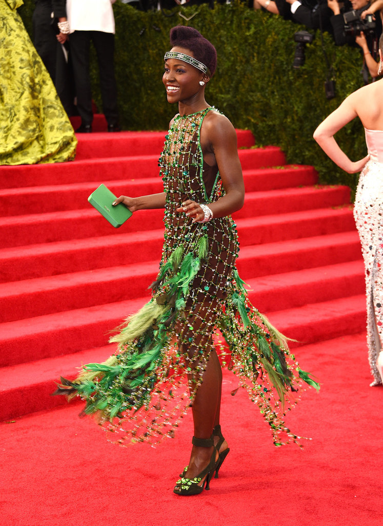 Lupita Nyong'o twirled in her Prada dress. 
