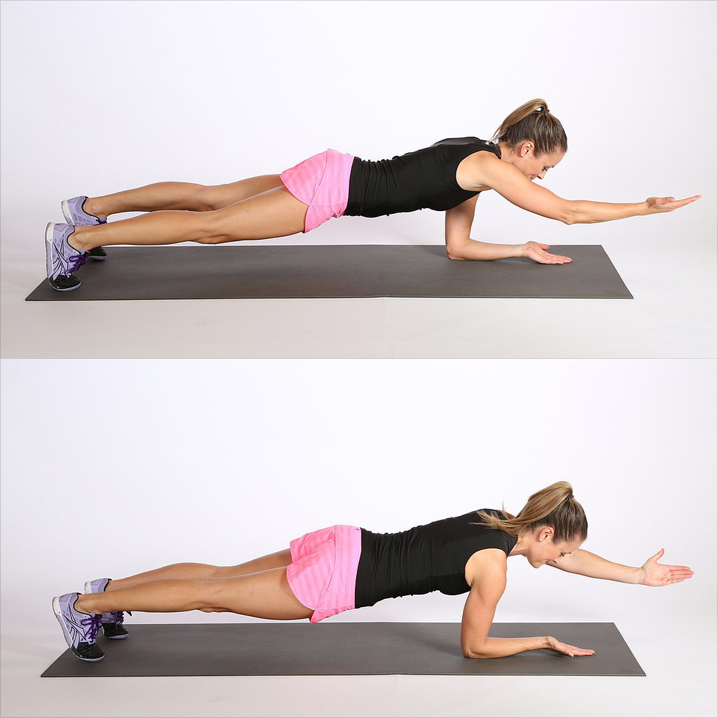 Circuit Two: Elbow Plank With Alternating Arm Reach Circuit Two: Elbow Plank With Alternating Arm Reach