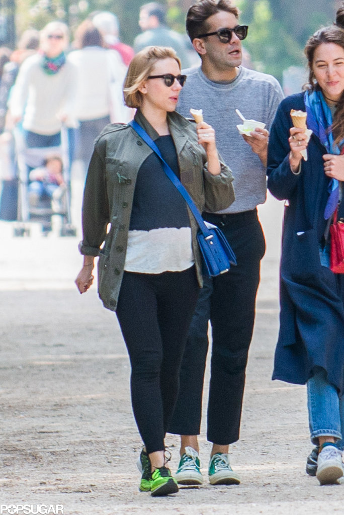 Scarlett Johansson Debuts Her Baby Bump in Paris Scarlett Johansson Debuts Her Baby Bump in Paris