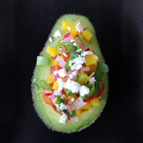 Tomato, Pepper, and Radish Salad in Avocado Shell Tomato, Pepper, and Radish Salad in Avocado Shell