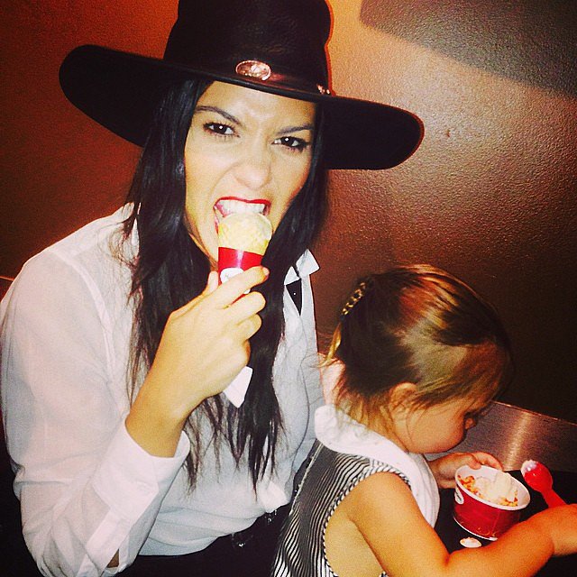 Kourtney got ice cream with her daughter, Penelope. 
Source: Instagram user kourtneykardash
