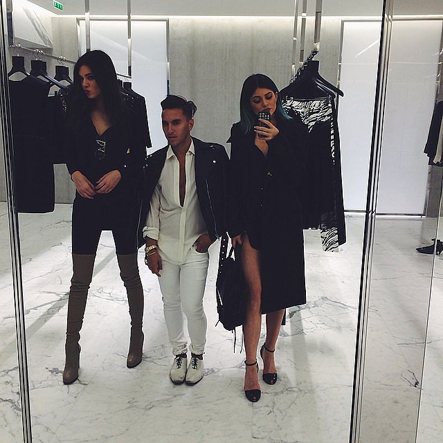 Kendall and Kylie went shopping at Saint Laurent. 
Source: Instagram user kyliejenner
