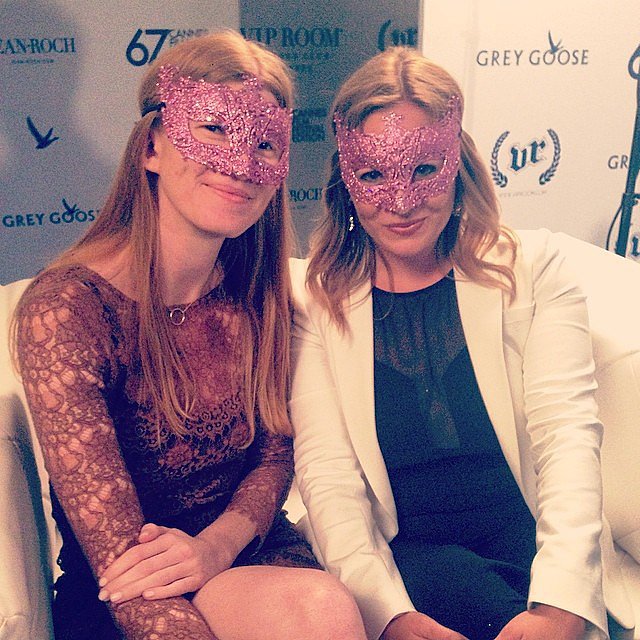 Producer Carla Hawkes and POPSUGAR Now's Becca Frucht sported masks at the Dancing Spies party, where we interviewed Rosario Dawson on the red carpet.
Producer Carla Hawkes and POPSUGAR Now's Becca Frucht sported masks at the Dancing Spies party, where we interviewed Rosario Dawson on the red carpet.