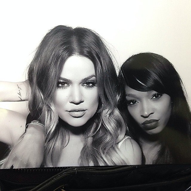Khloé and Malika Haaq took a photobooth snap together.
Source: Instagram user khloekardashian
