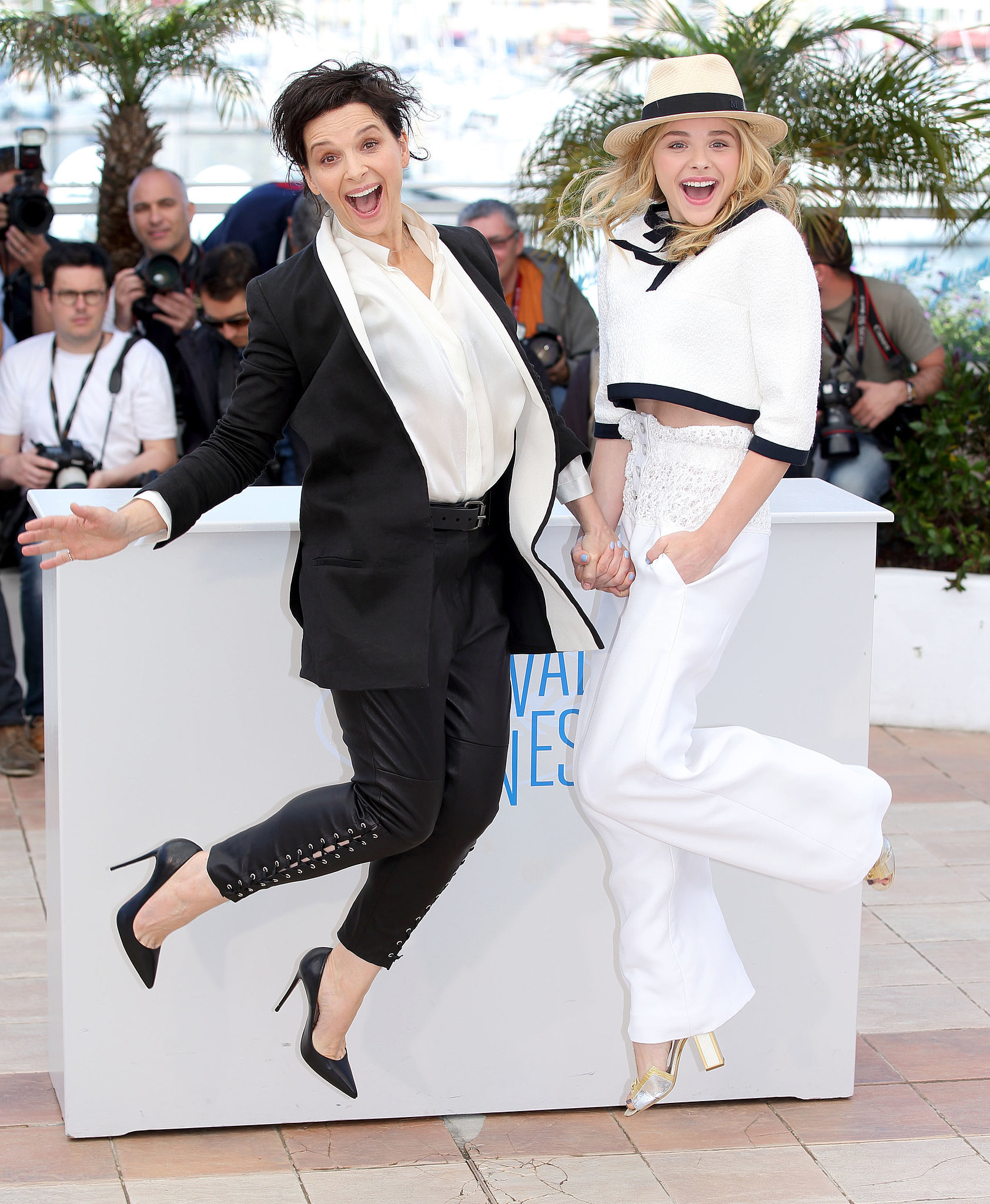 Chloe Grace Moretz and Juliette Binoche got animated while promoting