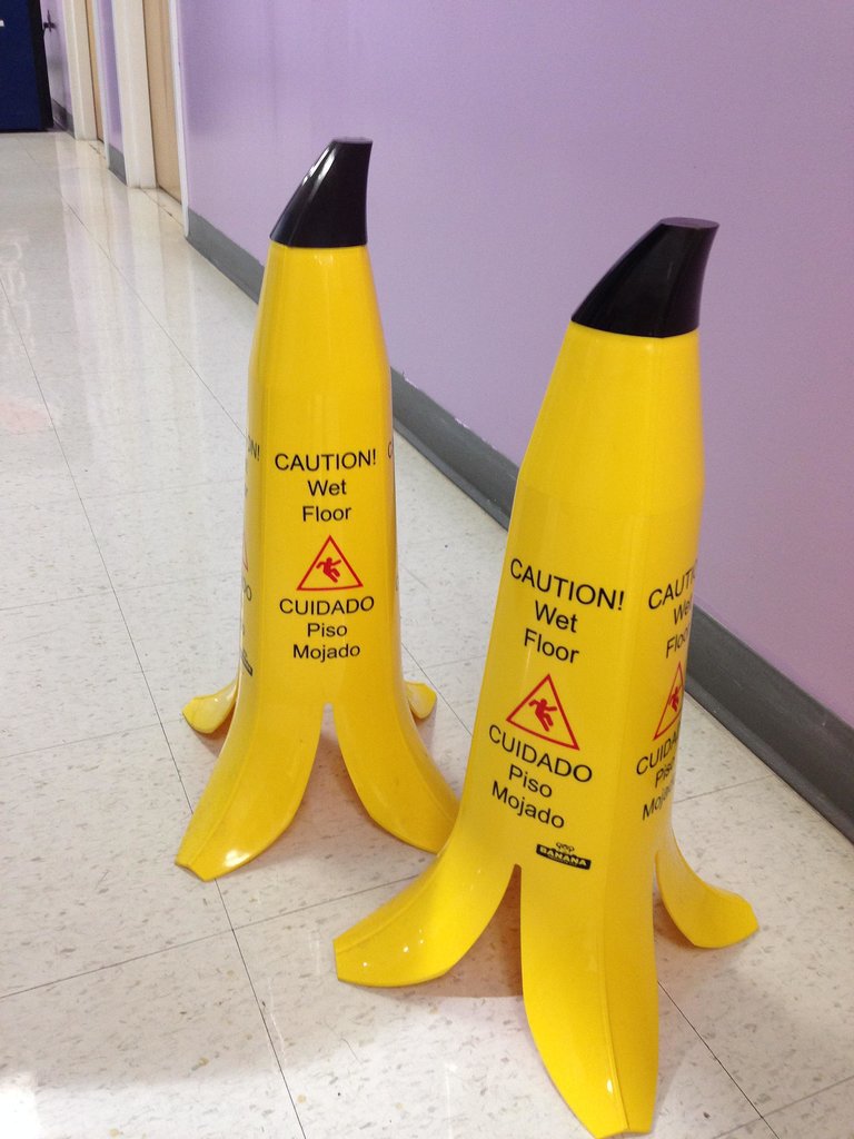 "Banana peel wet floor signs."
Source: Reddit user ShutUpLori via Imgur
"Banana peel wet floor signs."
Source: Reddit user ShutUpLori via Imgur