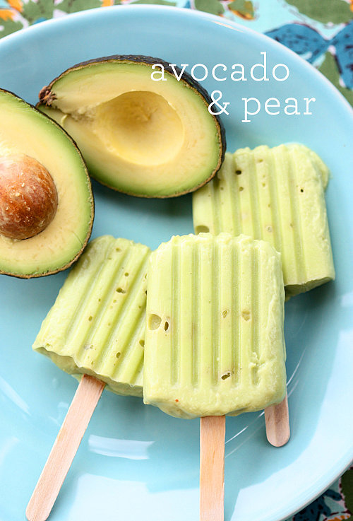 Avocado and Pear Pops Avocado and Pear Pops