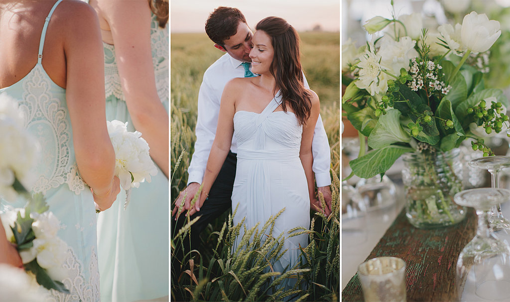 This Wedding Has Fireworks, Wheat Fields, and a Bride in Blue This Wedding Has Fireworks, Wheat Fields, and a Bride in Blue