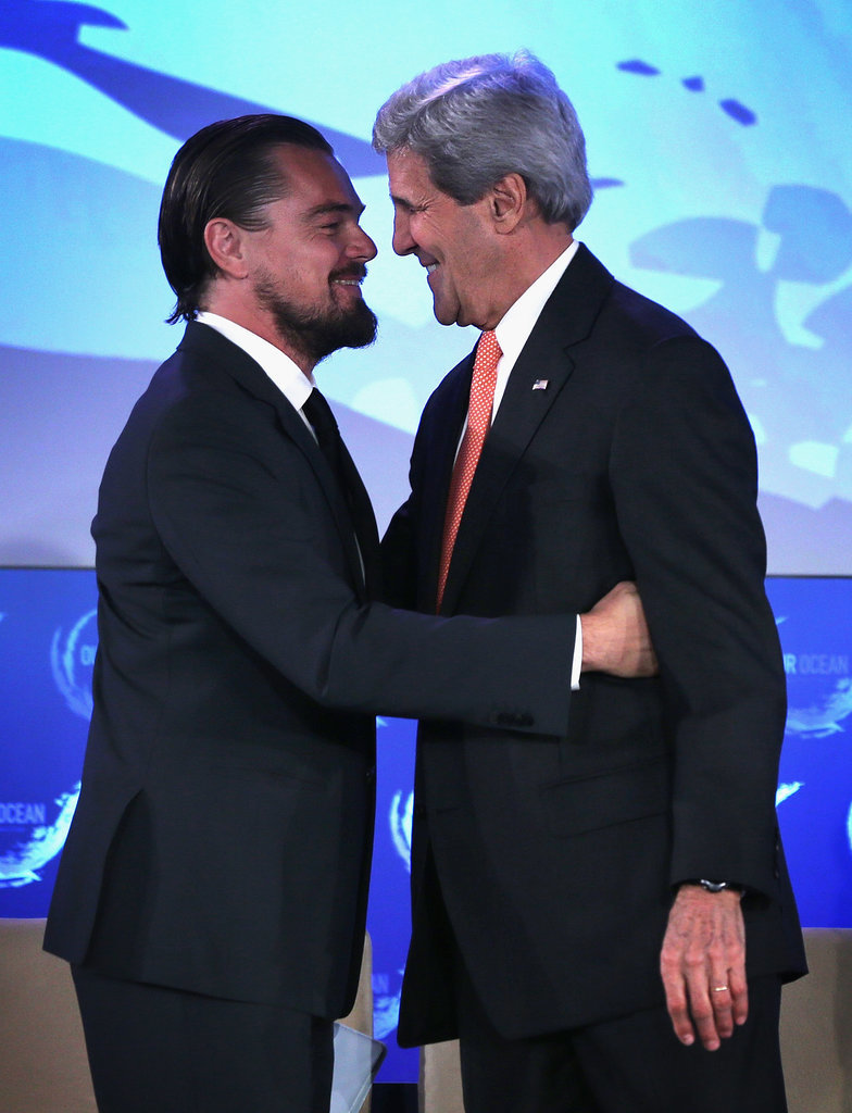 Leonardo DiCaprio hugged John Kerry at the Our Ocean conference in Washington, DC on Tuesday.
Leonardo DiCaprio hugged John Kerry at the Our Ocean conference in Washington, DC on Tuesday.