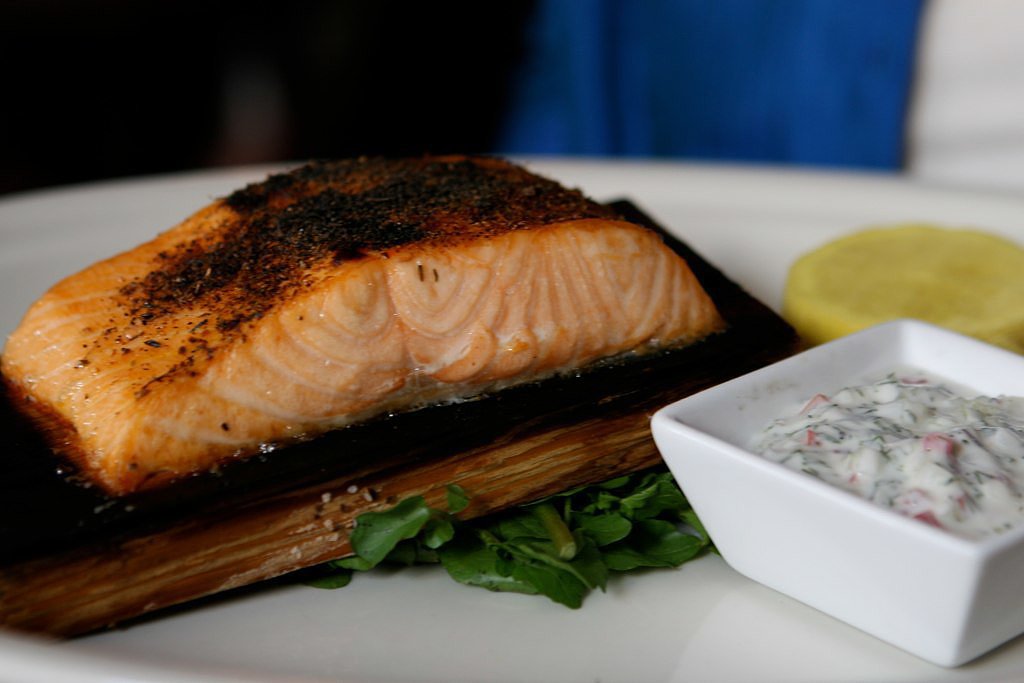 Washington: Cedar Plank Grilled Salmon Washington: Cedar Plank Grilled Salmon