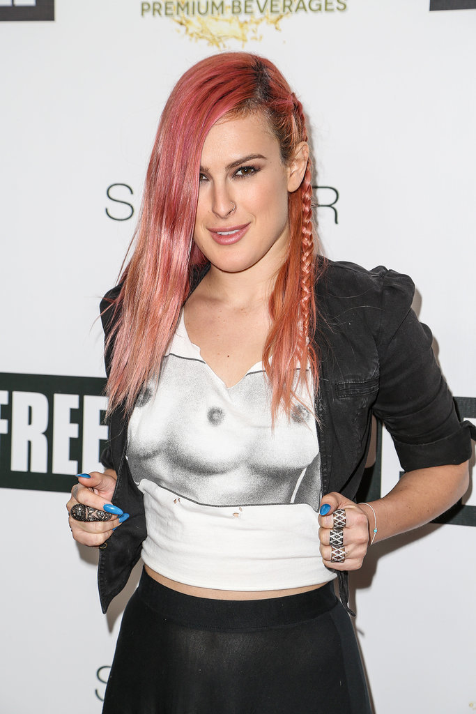 Rumer Willis supported "Free the Nipple" with a t-shirt at the LA fundraiser on Thursday. Her sister, Scout, recently walked topless around NYC to support the cause.
Rumer Willis supported "Free the Nipple" with a t-shirt at the LA fundraiser on Thursday. Her sister, Scout, recently walked topless around NYC to support the cause.