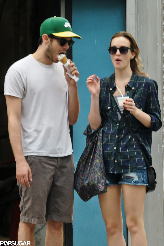 Adam Brody and Leighton Meester enjoyed ice cream in NYC together on Thursday.
Adam Brody and Leighton Meester enjoyed ice cream in NYC together on Thursday.