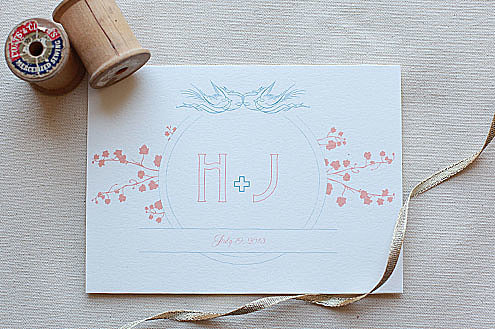 Birds and Banner Custom Monograms Birds and Banner Custom Monograms