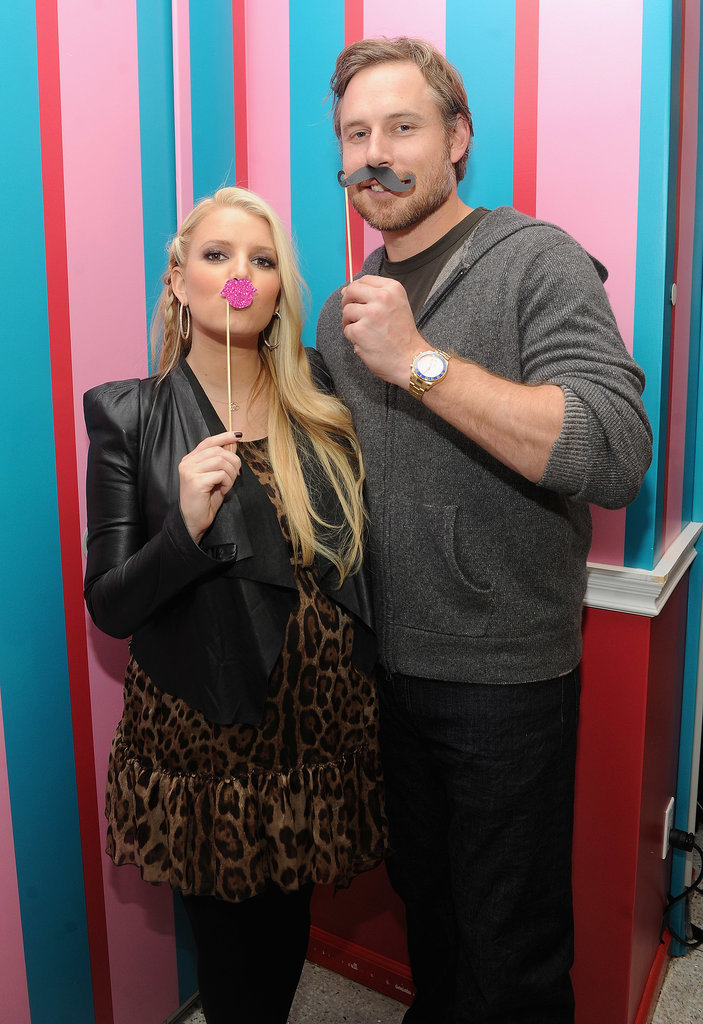 Eric accompanied Jessica to an event celebrating her girls' clothing collection at Dylan's Candy Bar in NYC in November 2011.
Eric accompanied Jessica to an event celebrating her girls' clothing collection at Dylan's Candy Bar in NYC in November 2011.