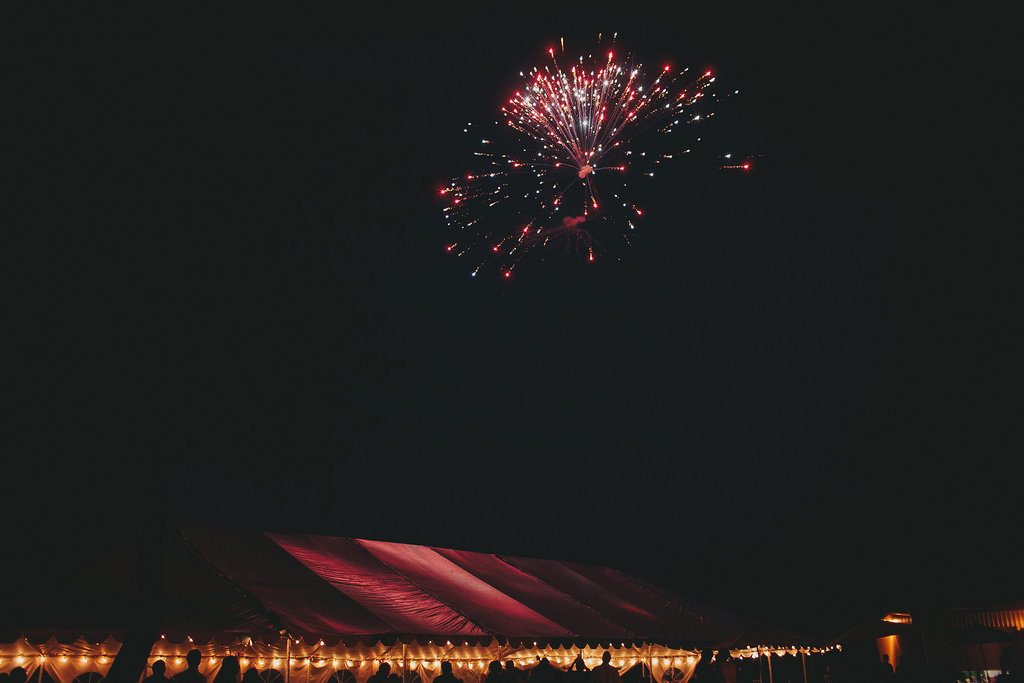 Fireworks lit up the sky over this Central California wedding.
Photo by Jake and Necia
Fireworks lit up the sky over this Central California wedding.
Photo by Jake and Necia