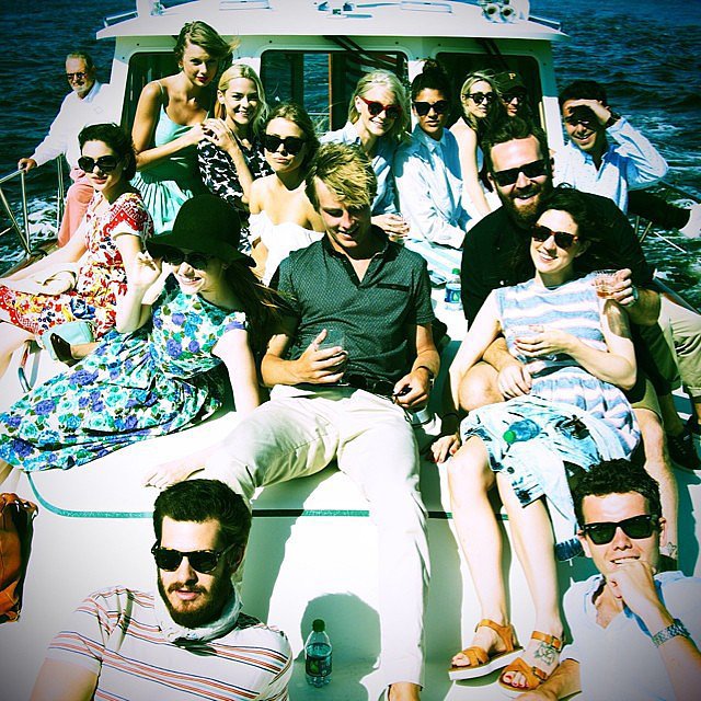 "Portrait of Heaven amongst friends. Taylor, Amanda, Ashley, Dan, Austin, Jessica, Jess, Odeya, Andrew, Emma, Colin, Vicky, Simon & Zac," Jaime wrote in the caption. Source: Instagram user jaime_king 