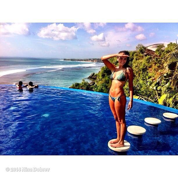 Nina Dobrev enjoyed vacation in her bikini. Source: Instagram user ninadobrev 