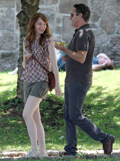 First Look at Emma Stone and Joaquin Phoenix in Woody Allen's Next Film First Look at Emma Stone and Joaquin Phoenix in Woody Allen's Next Film