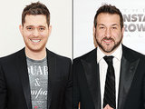 Michael Buble Sings, Dances With Son to 'N Sync's "Tearin' Up My Heart" for Joey Fatone Michael Buble Sings, Dances With Son to 'N Sync's "Tearin' Up My Heart" for Joey Fatone