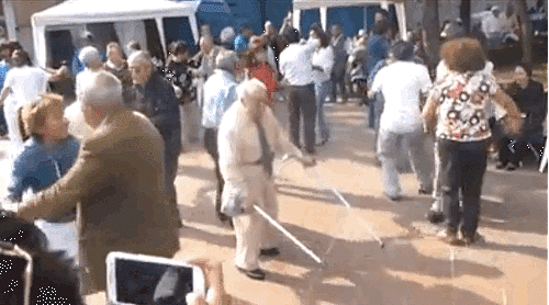Old Man Dancing Without Cane Video Popsugar Celebrity 