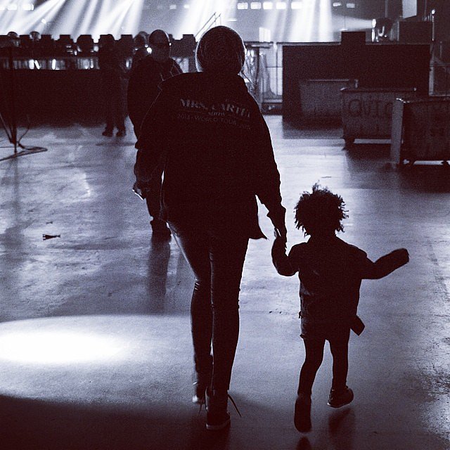 She got a backstage pass to the On the Run Tour. 
Source: Instagram user beyonce
