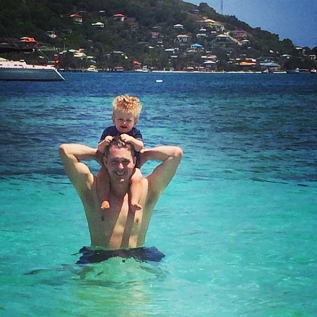 Noah and Michael Bublé enjoyed some vacation time on the beach. Source: Instagram user michaelbuble 