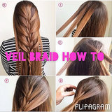 We got down to braiding business with John Frieda's David Keough and learned how to do this amazing veil braid. Source: Instagram user popsugarau 