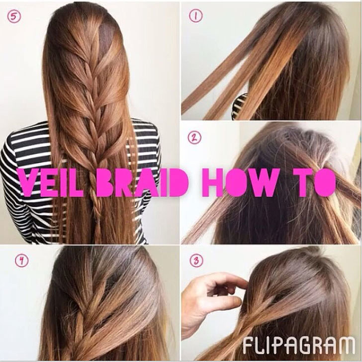 We got down to braiding business with John Frieda's David Keough and learned how to do this amazing veil braid. Source: Instagram user popsugarau 