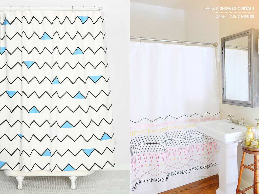 Geometric Shower Curtain How to DIY the Urban Outfitters Catalog (For
