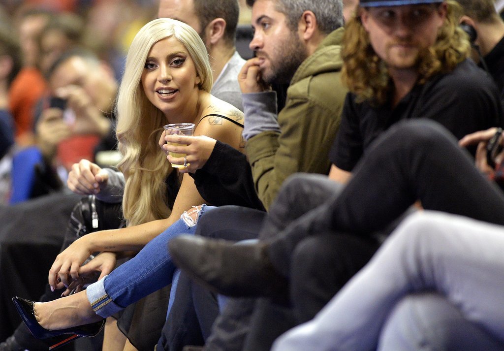 Lady Gaga Sat Courtside At The Alba Berlin And San Antonio Spurs Can